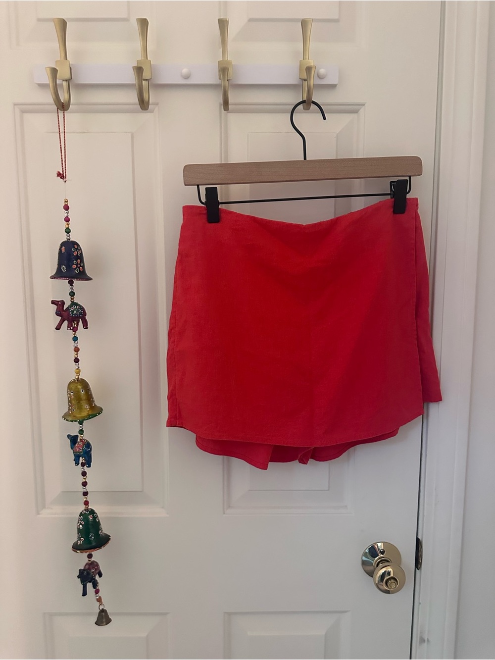Old Navy Bright Red Women's Linen Blend Skort